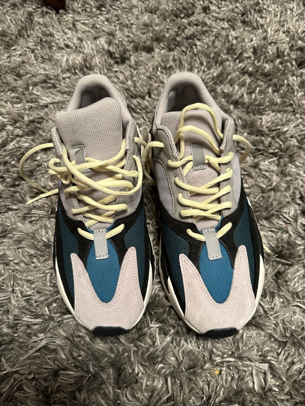 Yeezy Boost 700 Wave Runner Style Sneakers - Teal, Gray, Black, Cream